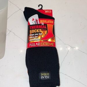 Thermal black socks insulated men’s size 12 polar extreme